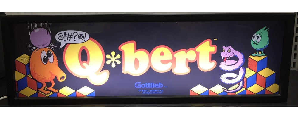 Q-bert Arcade Marquee - Lightbox - Gottlieb